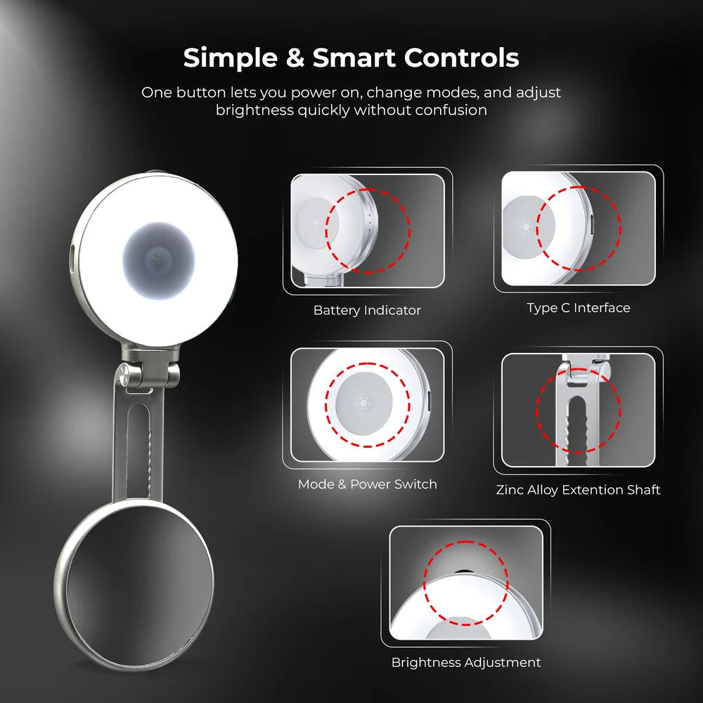 Glowmag - Mirror Magnetic Selfie Ring Light