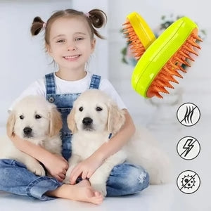 Steamy 3 in 1 Pet Hair Brush by Famfia