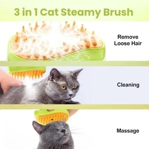 Steamy 3 in 1 Pet Hair Brush by Famfia