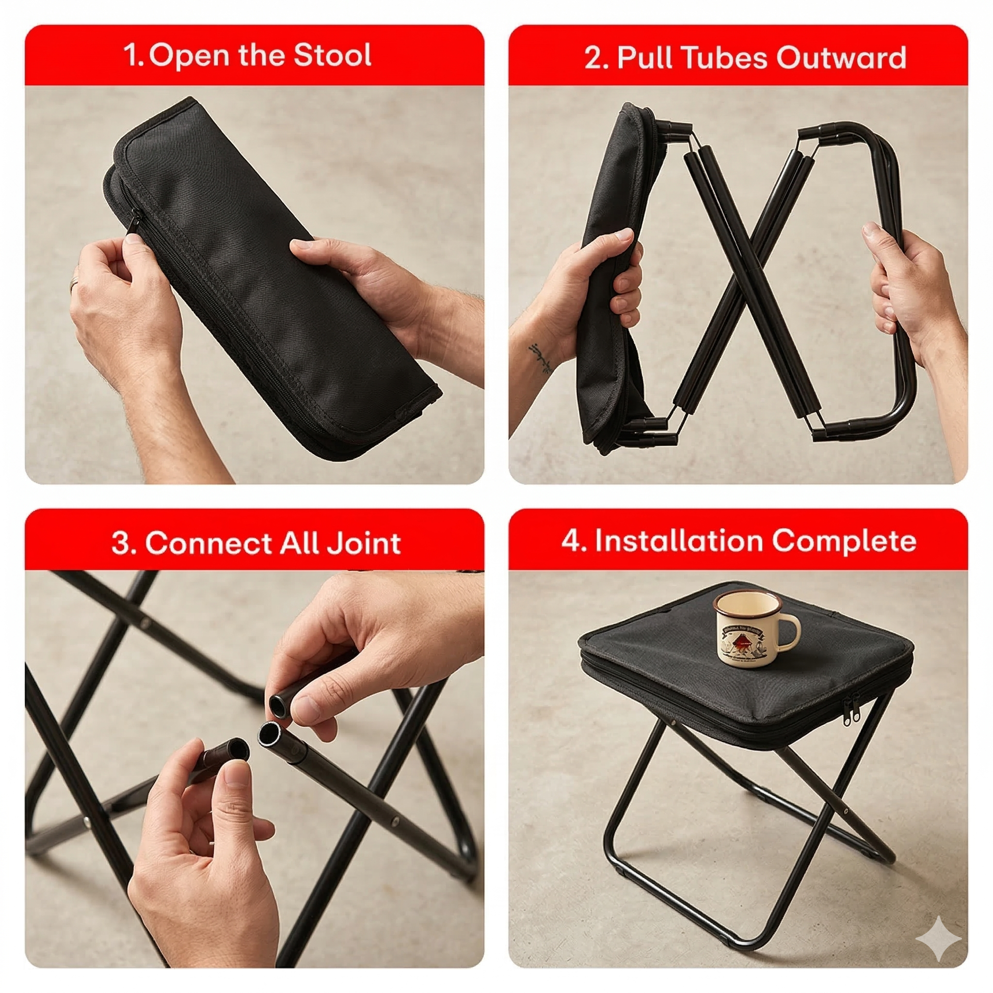 RestOn - Folding Sling Bag Stool