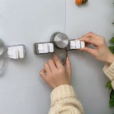 No-Drill Mop & Broom Holder