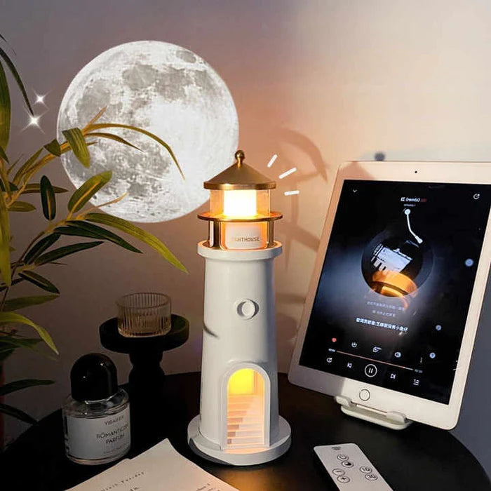 3D Light House Lamp with Moon Projector