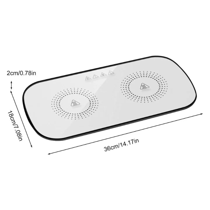 Multifunctional Electric Food Heating Glass Tray