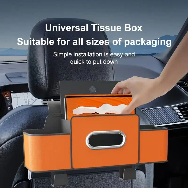 Space-Saving Car Backseat Organizer with Hooks