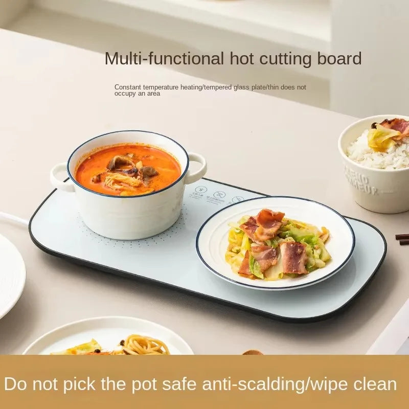 Multifunctional Electric Food Heating Glass Tray