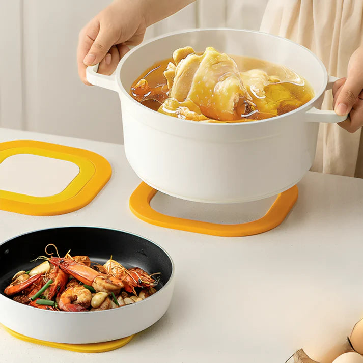 Magnetic Silicone Trivet Set 3-in-1 Heat-Resistant Pot Mats