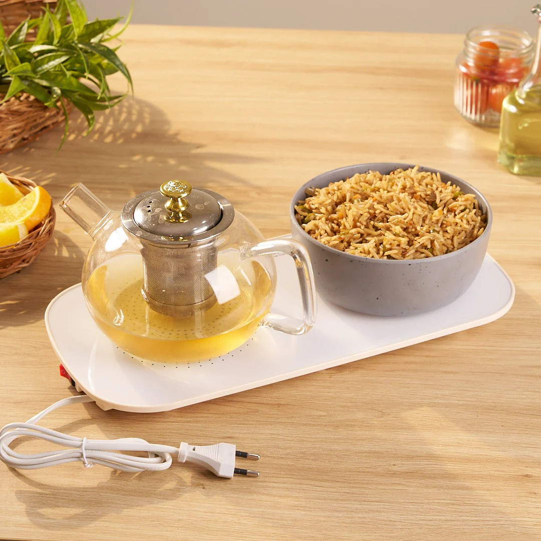 Multifunctional Electric Food Heating Glass Tray