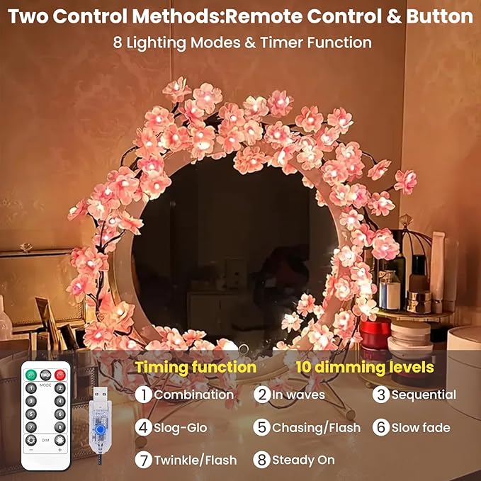 Sakura Cherry Blossom Branch Light