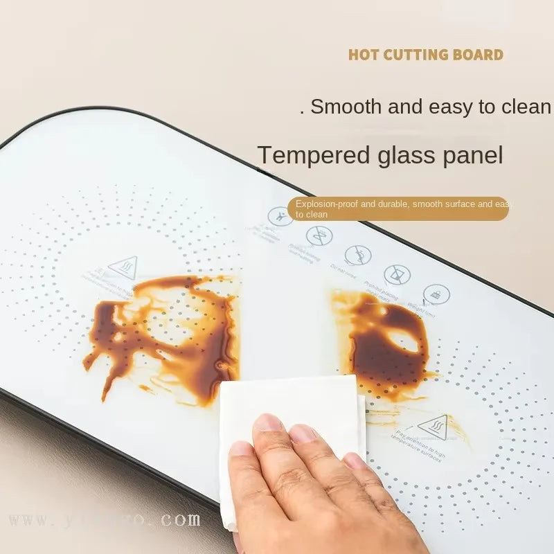 Multifunctional Electric Food Heating Glass Tray