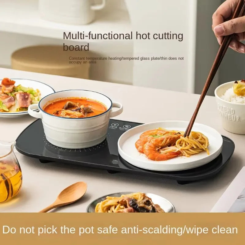Multifunctional Electric Food Heating Glass Tray