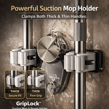 No-Drill Mop & Broom Holder