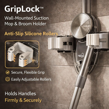 No-Drill Mop & Broom Holder