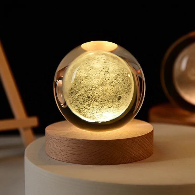 3D Galaxy crystal globe