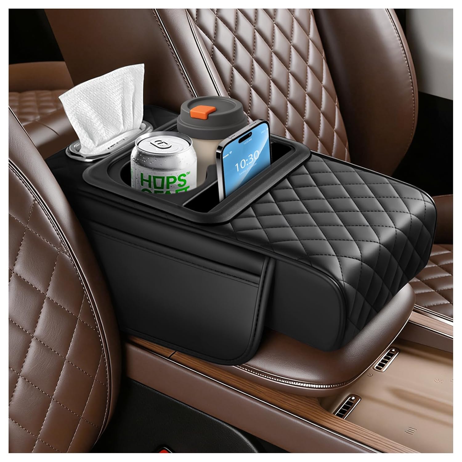 DriveNest™ 5-in-1 Car Console Organizer
