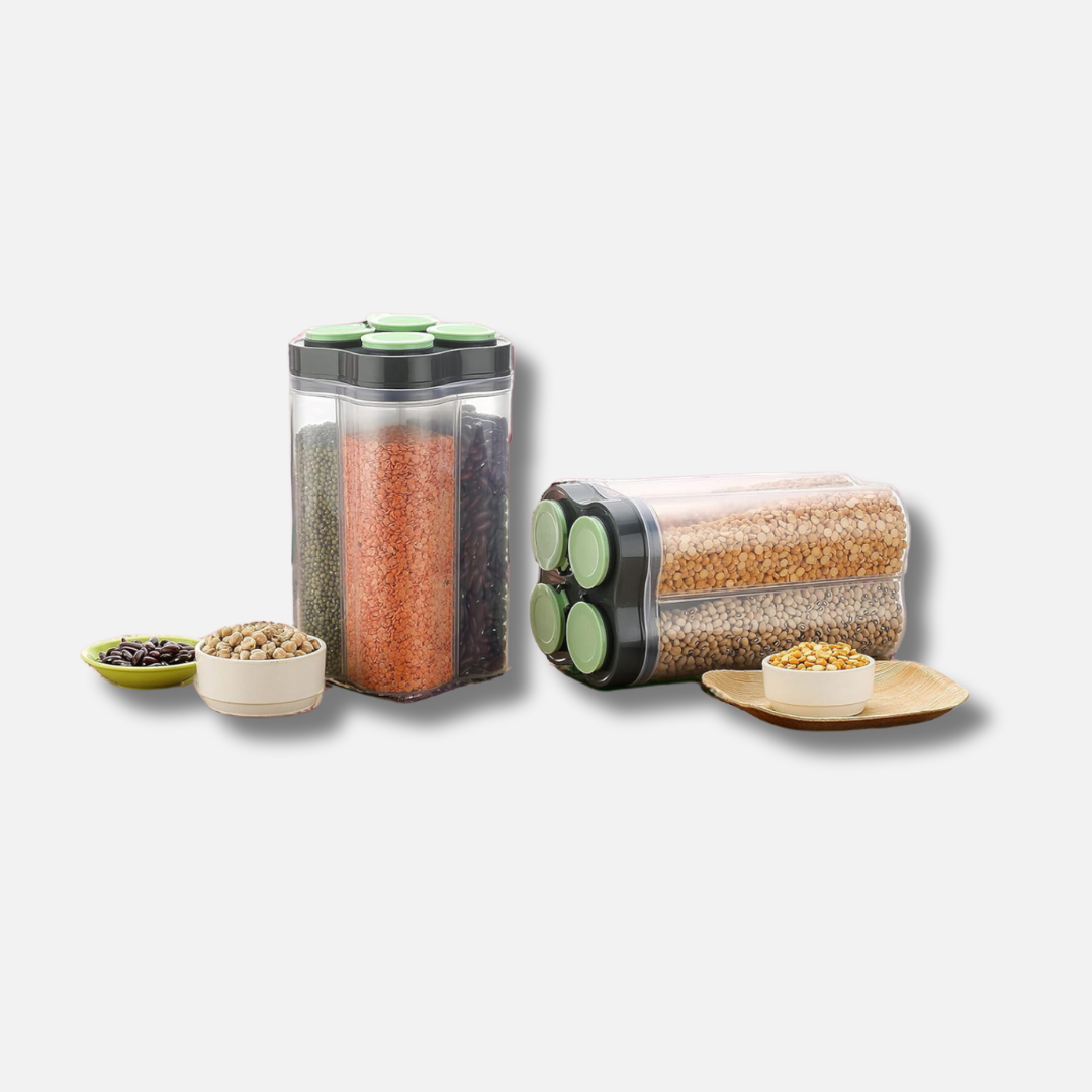 a couple of containers filled with different types of food