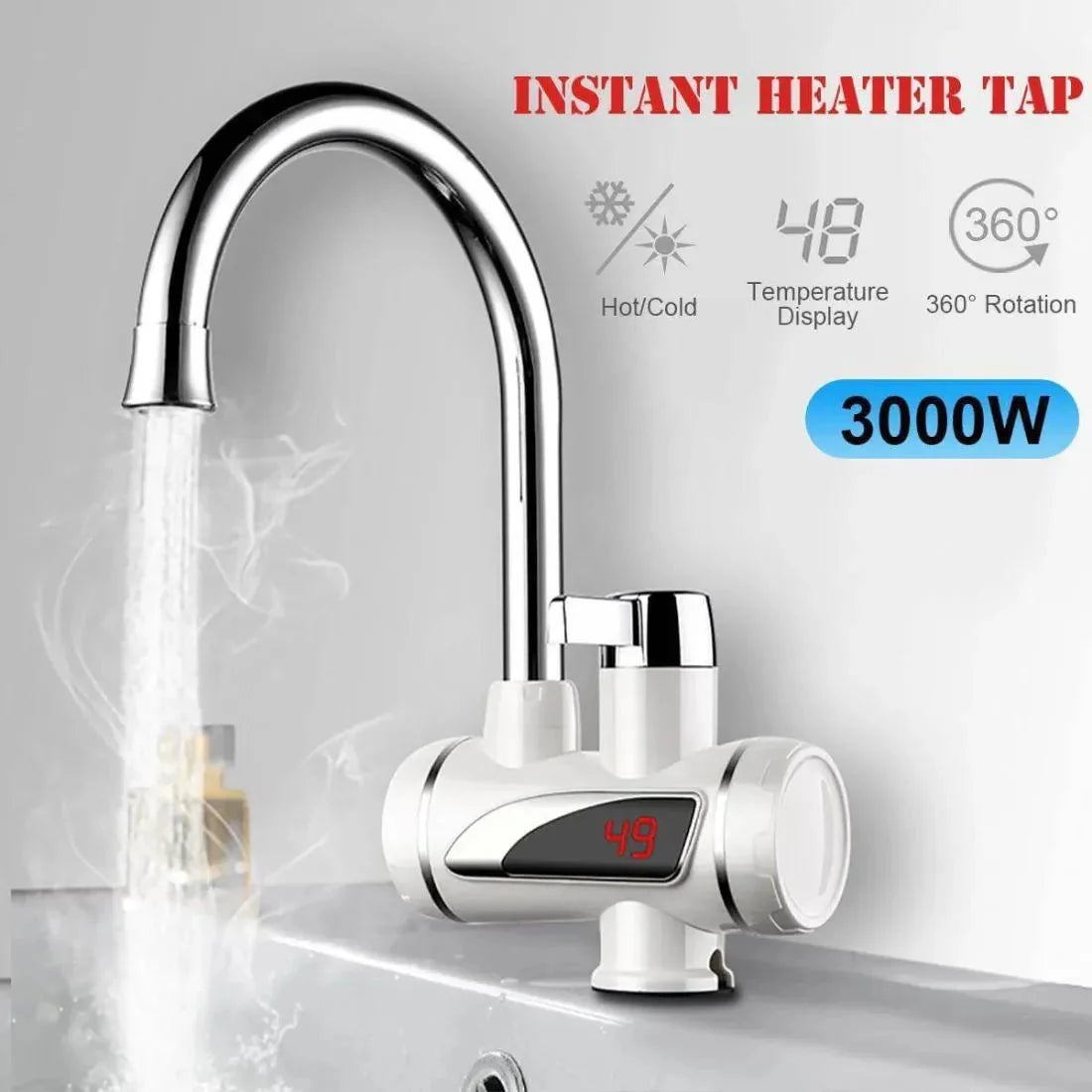 Electric Digital Water Heating Faucet - Instant Hot Water