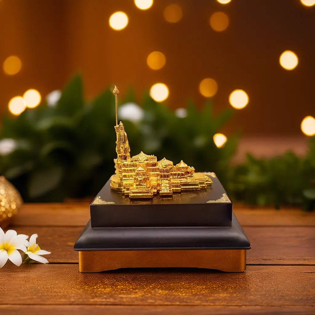 Shri Ram Mandir 3D Model 24K Gold Plated, Janmabhoomi Temple Replica